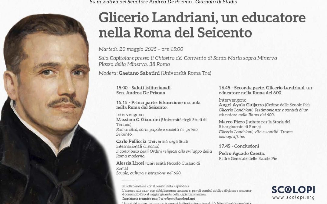 Venerable Glicerio Landriani, escolapio. Jornada de estudio en Roma