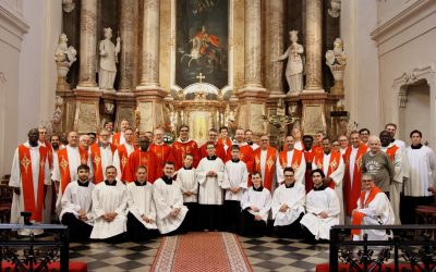 The Major Superiors celebrate Pentecost with the Piarist community